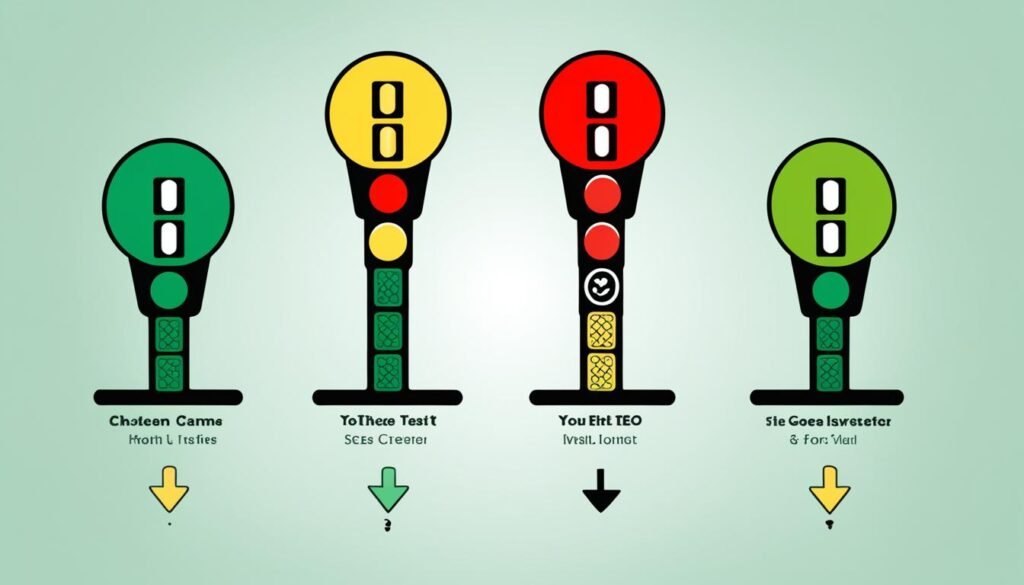 Yoast SEO traffic light system